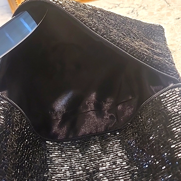 Vintage Black Beaded Clutch - Picture 3 of 10